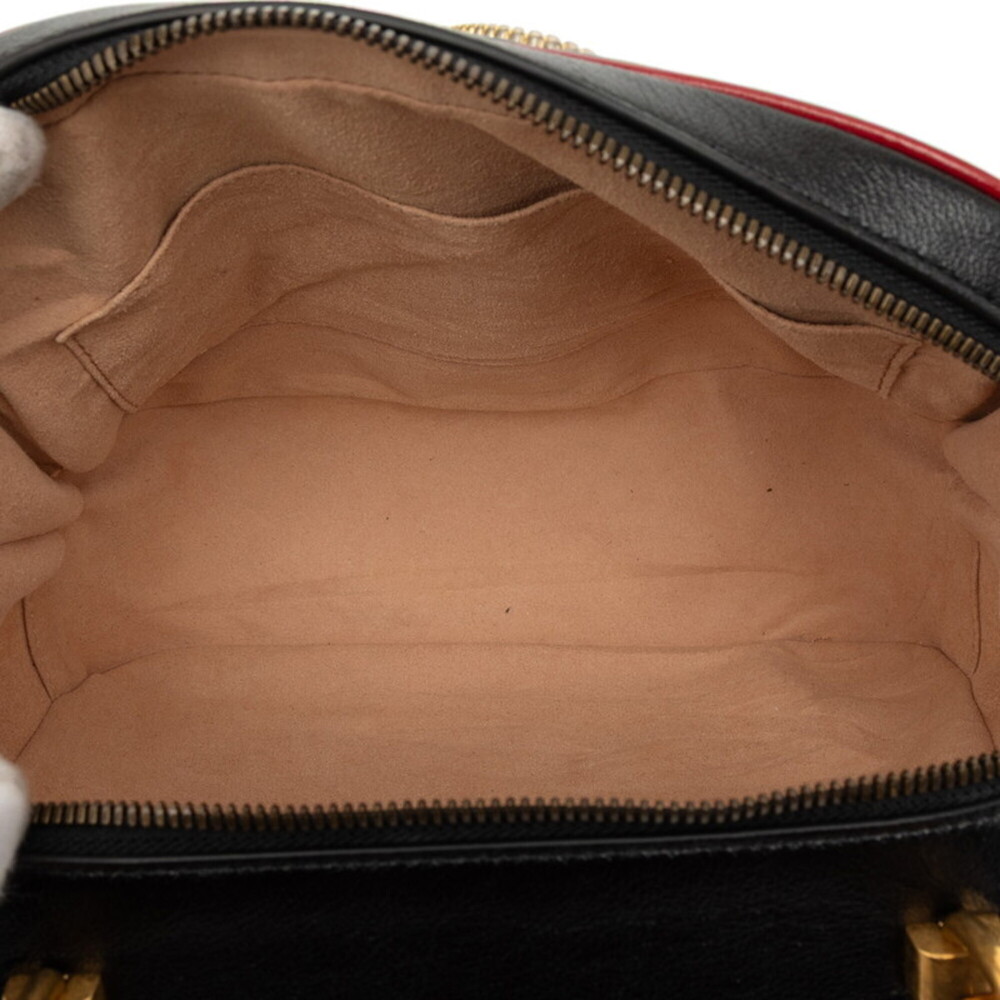 GUCCI Authentic Black Leather Bamboo Shoulder Bag - Picture 6 of 6